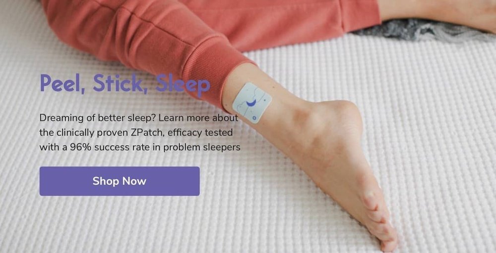 Klova sleep patch on leg Guides