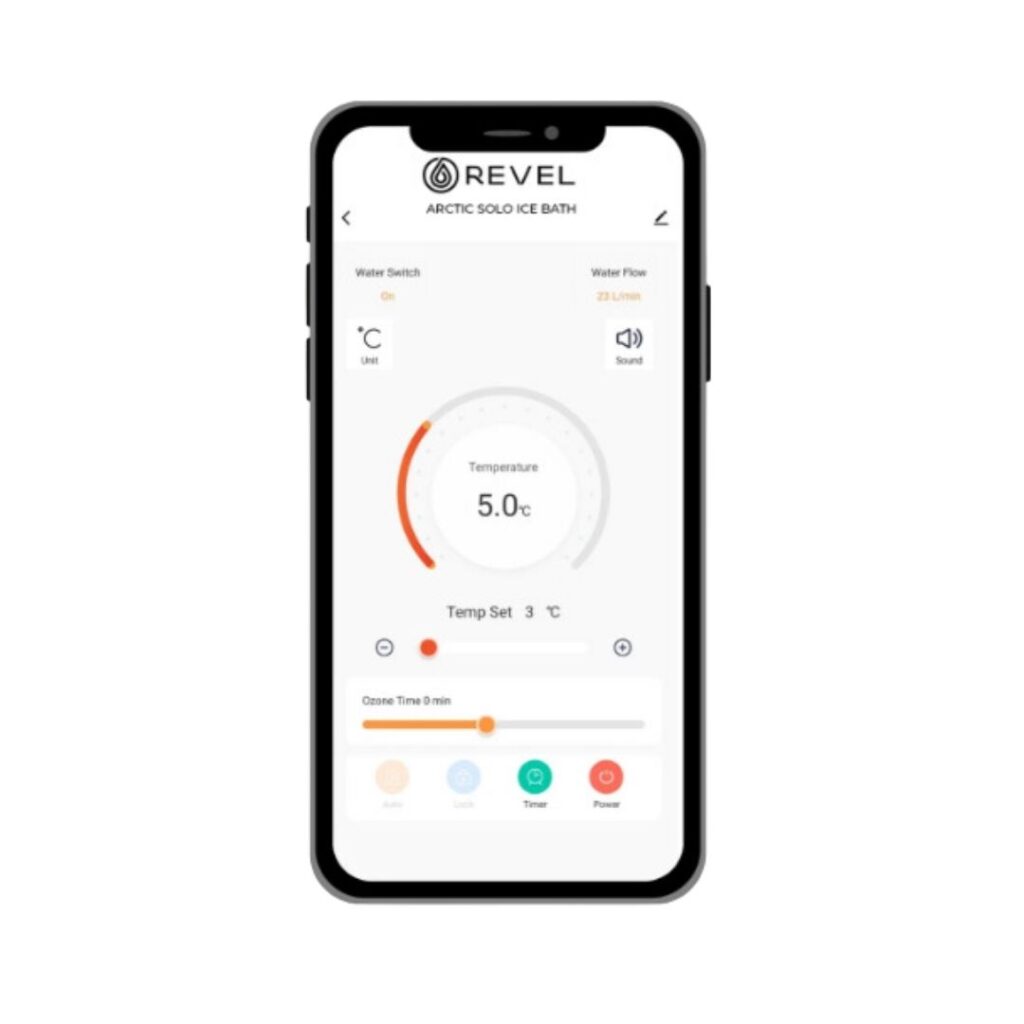 revel arctic cedar ice bath wifi enabled app
